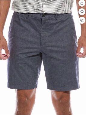 Theory Navy Multi Easy Grid Shorts 28